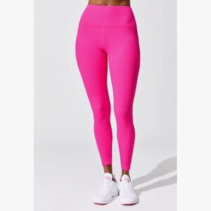 Carbon38 Ribbed 7/8 Legging – XXL – Neon Pink – Sculpting High Rise